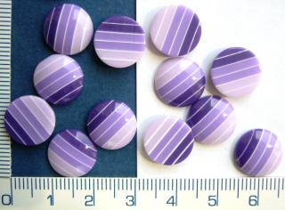 Plastové, nalepovací, 12mm, fialové kolečko, 1ks