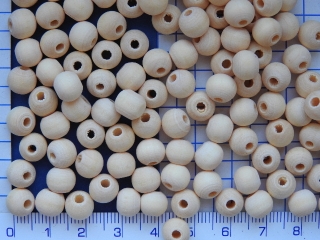 Dřevěné korálky, přírodní kulička,8mm,30ks