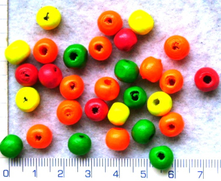 Dřevěné korálky,barevný mix kuliček,8mm,30ks