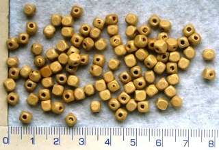 Dřevěné korálky, 4mm, přírodní kostka, 100ks