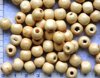 Dřevěné korálky, přírodní kulička,10mm,15ks