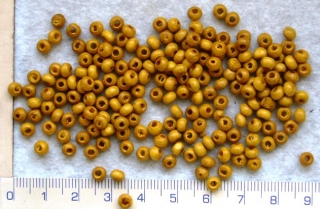 Dřevěné korálky, sv.žlutá kulička,4mm,200ks