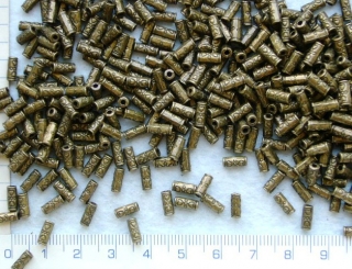 Kovové korálky, mosazný korálek, trubička,7mm,1ks