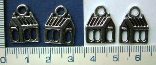 Kovové korálky,chalupa,12x16mm,1ks
