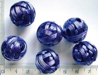 Drátěná modrá kulička, 18mm, 1ks