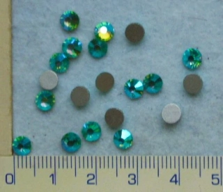 Broušené korálky,světle modrý s AB nalepovací,4,8mm,20ks