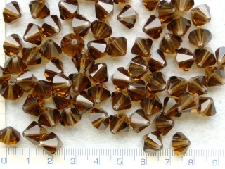 Broušené korálky, M.C.perle-sluníčka, 10mm,hnědé,1ks