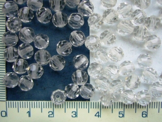Broušené korálky, M.C.broušené perle kulaté Preciosa,čiré,6mm,1ks