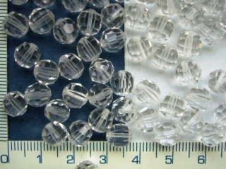 Broušené korálky, M.C.broušené perle kulaté Preciosa,čiré,7mm,1ks
