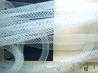 Síťka na korálky, bílá,průměr cca 5mm,1m