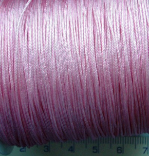 šňůrka nylonová růžová 0,8mm,5m