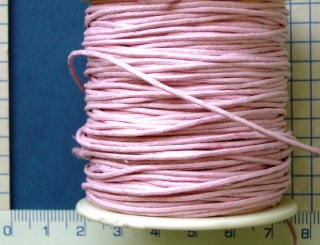 /Šňůrka, povoskovaná, sv.růžová,1mm, 1m