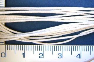 /Šňůrka, povoskovaná,1mm, bílá, 10m