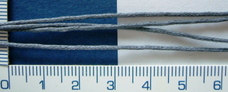 /Šňůrka, povoskovaná, šedá,1mm, 10m