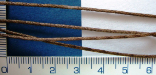 /Šňůrka, povoskovaná, hnědá 1mm, 10m