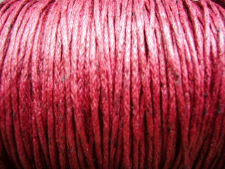 /Šňůrka, povoskovaná,vínová, 1mm, 10m