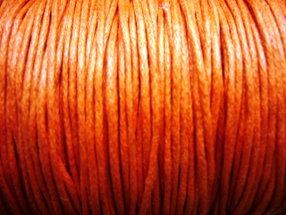 /Šňůrka, povoskovaná,oranžová,1mm,1m
