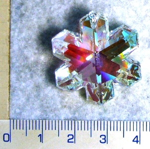 SWAROVSKI ELEMENTS přívěsek - sněhová vločka, crystal AB, 30mm