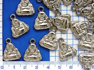 Pokovený plast,stř.budha,20x17mm,1ks
