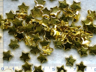 Pokovený plast,zlatá hvězda,10mm,1ks