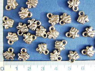 Pokovený plast, barva stříbrná, lev, 10mm