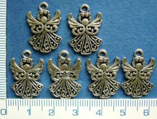 Kovové korálky, andělíček, 14x22mm, 1ks