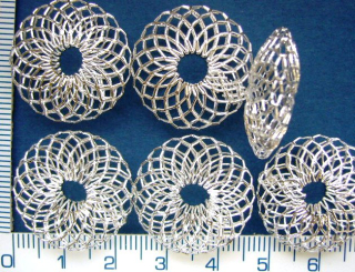 Drátěné,stříbrné kolečko, 22mm, 1ks