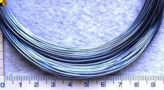 Drátek 0,8mm, hliníkový drát, světlonce modrý, 10m