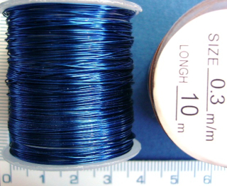 Drátek 0,4mm , 12m, modrá barva