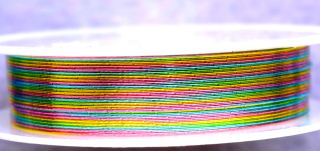 Drátek 0,4mm , duhová barva,12m