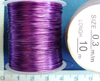 Drátek 0,4mm , 12m, fialová barva