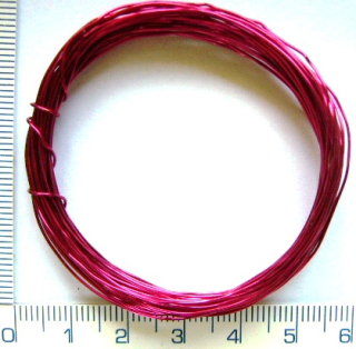 Drátek hliník 0,8mm ,10m,růžová barva
