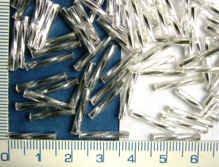 Tyčky, PRECIOSA, 15mm, stříbrná kroucená,10g, cca 70ks