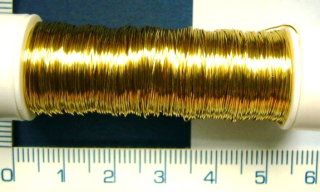Drátek 0,3mm , 20m, žlutá barva