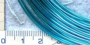 Drátek hliník 0,8mm, barva tyrkysová,10m