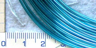 Drátek 1mm, tyrkysová barva,hliník,10m