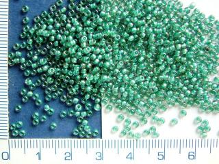 Toho round inside-color rainbow lt sapphire/opaque teal lined 11/0-10g