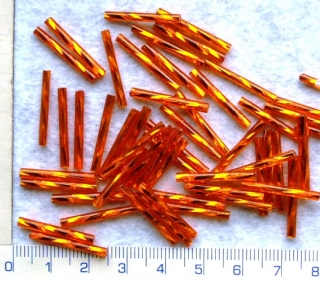 Tyčky, PRECIOSA, 20mm, oranžová,10g, cca59 ks
