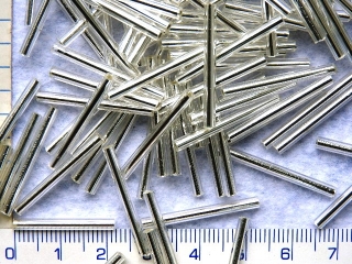 Tyčky, PRECIOSA, 20mm, stříbrné hladké,10g, cca59 ks
