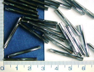 Tyčky, PRECIOSA, šedé kroucené,20mm, 10g, cca 59ks