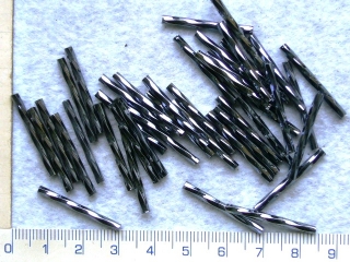 Tyčky, PRECIOSA, 25mm, hematitová kroucená,10g, cca47ks