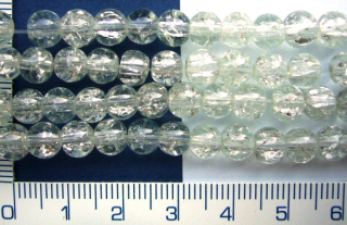 Praskané,6mm, čirá kulička,cca78ks-20g