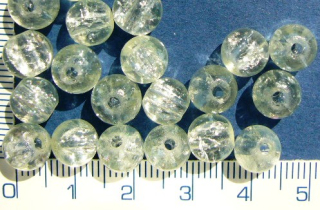 Praskané, 8mm, čirá kulička, cca29ks-20g