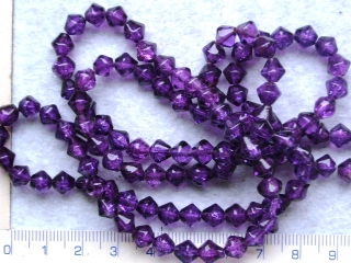 Praskané, fialová lucernička,6mm,cca75ks-20g
