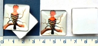 Skleněné kabošony,dudek,25x25mm,1ks