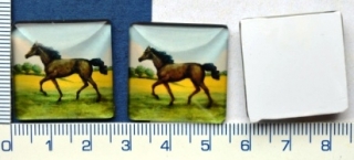 Skleněné kabošony,kůň,25x25mm,1ks