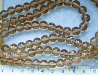 Lakované korálky, hnědá s cákanci,8mm, cca 32ks20g
