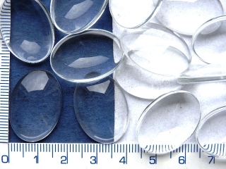 Skleněné kabošony,čirý ovál, 30x20mm,1ks
