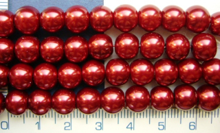 Voskovky, 8mm, červená lesklá, cca30ks-20g