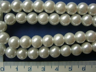 Voskovky, 8mm, bílá, lesklá, cca 28ks-20g